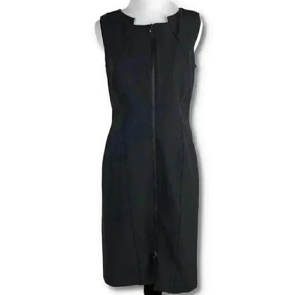 New Kenneth Cole collection womens zip down dress size 4 black pencil career LBD - Picture 11 of 11